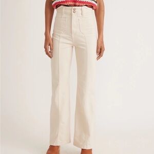NWT Mariah Flare Pant in Antique White